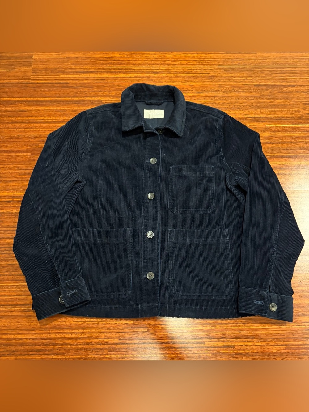 Everlane Navy Corduroy Chore Coat - Fine Wale Organic Cotton Medium NWOT